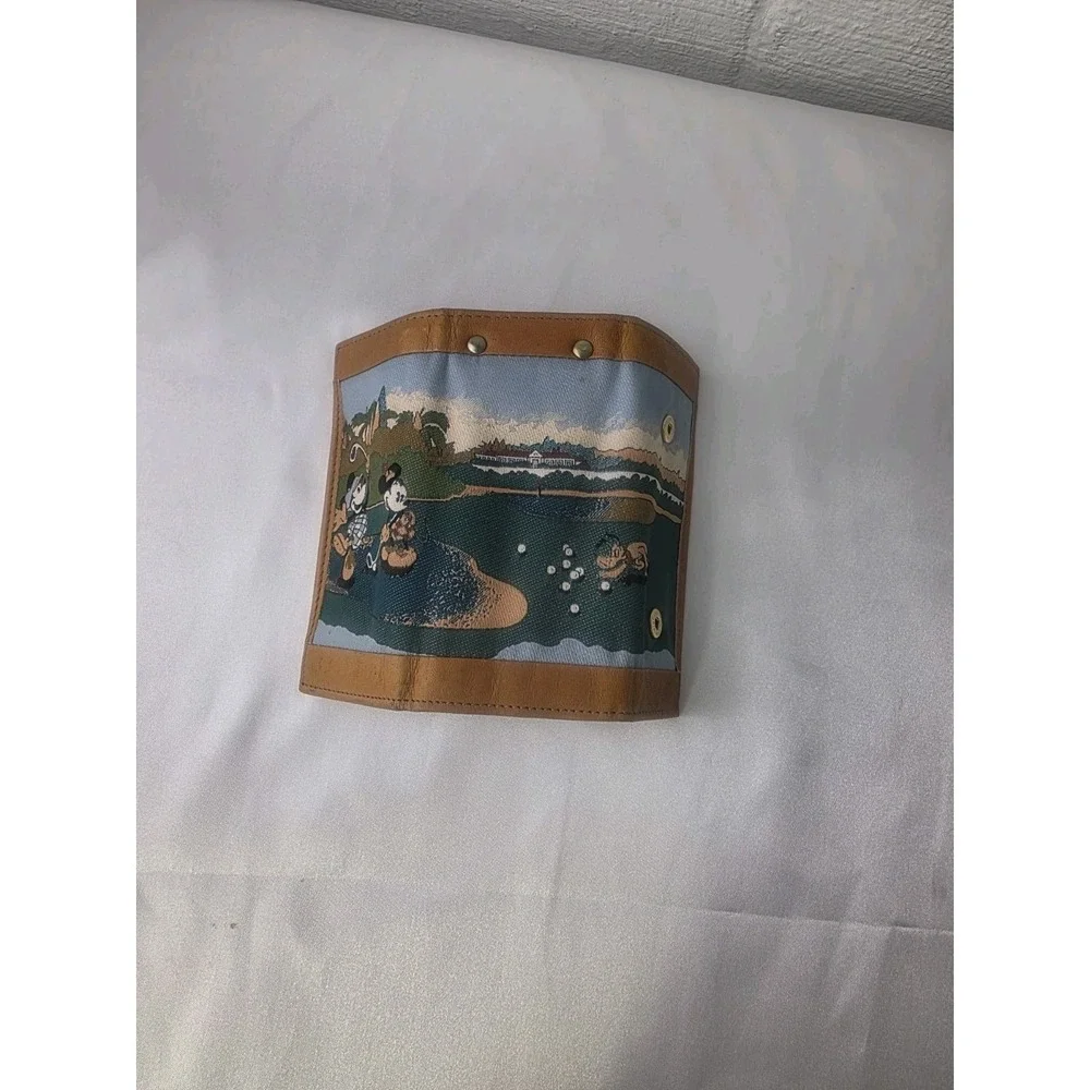 Vintage Disney Key Holder Mickey&Co Sports Club Golf MickeyMinnie Trifold Wallet